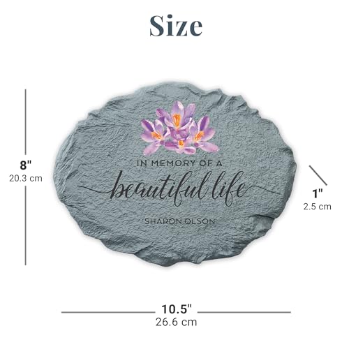 Let's Make Memories Personalized Memorial Garden Stone - Beautiful Life - Sympathy - Condolences - style: In Memory of a Beautiful Life