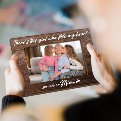 Grandmother Gifts Wooden Photo Display Picture Frames for Desk Grandchildren Pictures Frame Grandma Photo Frame for New Baby New Grandma Gifts First Time Pictures Gift Picture Frames 4x6 - Jk0259 - color: XK18