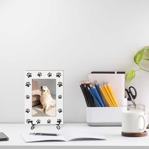 Dog Gifts Picture Frame with Iron Stand, Dogs Lovers Gift for Women or Men, Puppy Themed Gift for New Owners Photo Frame Photo for Tabletop Display A-03 - style: Dog Gifts Picture Frame-B