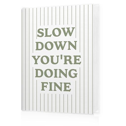 Photo Album 4x6, Inspirational Gifts, Slow Down You're Doing Fine Positive Affirmation 18 Pockets Small Picture Memory Photo Album for Family Anniversary Travel Vacation - color: Slow
