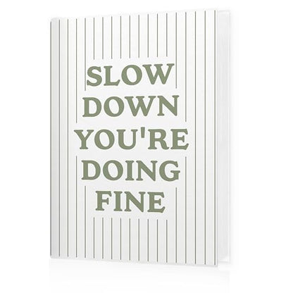 Photo Album 4x6, Inspirational Gifts, Slow Down You're Doing Fine Positive Affirmation 18 Pockets Small Picture Memory Photo Album for Family Anniversary Travel Vacation - color: Slow