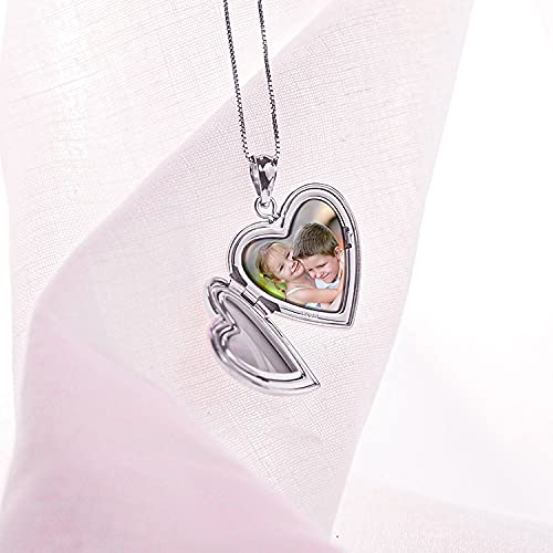 PicturesOnGold.com Sterling Silver Small Cross Heart Photo Locket 1/2 x 1/2 Inch - style: Locket Only