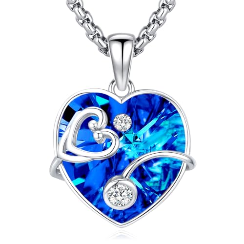 Angel Wings Necklace 925 Sterling Silver Guardian Angel Nurse RN Caduceus Pendant Charm Crystal Angel Jewelry Gifts for Women - style: G-Stethoscope-Blue