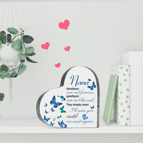 Sympathy Memorial Gifts for Loss of Grandma, Loss of Nana Sympathy Gifts, Bereavement Condolences Grief Gifts, Funeral Memorial Decor Sign, Remembrance Plaque for Loss Grandma - style: Nana