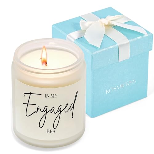 Kosmickiss Engagement Gifts for Couples, in My Engaged Era | Engagement Gifts for Women, Bride to Be Bridal Shower Gift, Handmade Lavender Scented Soy Wax Candle - color: Engagement Gifts