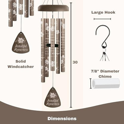 Carson 30" 'Beautiful Memories' Memorial Garden/Patio/Porch Outdoor Decor Windchime
