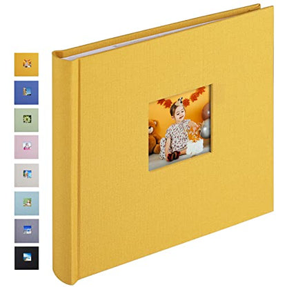 1DOT2 Small Photo Album 4x6, Hold 60 Photos with Memo, Indian Yellow - color: Indian Yellow, size: 4x6