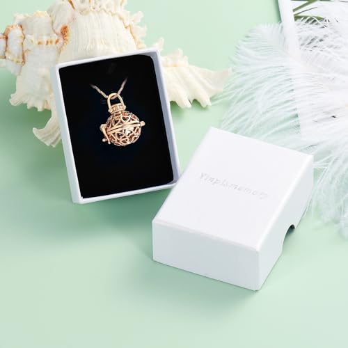 Yinplsmemory Cremation Jewelry Urn Necklace for Ashes with Mini Keepsake Jar - color: Rose gold&silver