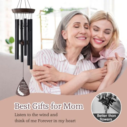 Memorial Wind Chimes for Outside, Sympathy Gift for Loss of Loved One - size: With Each