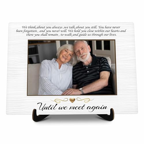 Memorial Picture Frame Gift, In Loving Memory of Loved One Gifts, Until We Meet Again Photo Frame for Loss Loved Ones Mother Father Grandma Grandpa Wife Husband -15 - color: Until We Meet Again
