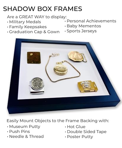 14x28 Black Shadow Box Wood Display Frame with Black Acid-Free Backing UV Acrylic and Hanging Hardware | 3/4" Usable Depth - size: 14x28