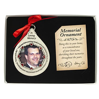 Cathedral Art (Abbey & CA Gift Frame, Loving Memory Man Teardrop Ornament, Pewter - style: In Loving Memory Man Teardrop