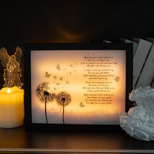 Sympathy Gift LED Memorial Shadow Box Memorial Gifts for Loss of Loved One Mother Mom Dad Father, in Memory of Loved One Gifts - size: A Letter From Heaven