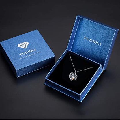 TUGHRA Locket Necklaces That Holds Picture Sterling Silver Elephant Locket Heart Pendant Necklace Photos Jewelry Gifts for Women Teen Mom Daughter - style: 01-Oxidation