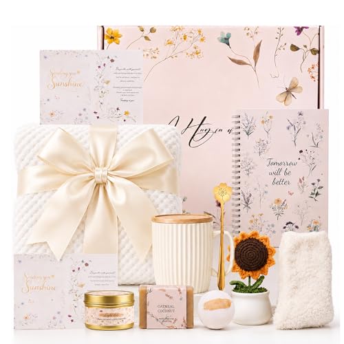 Get Well Gifts for Women, Self Care Spa Kit, Sympathy Care Package, Gift Baskets for Women, Thinking of You Gift for Mom, Sister, Friend