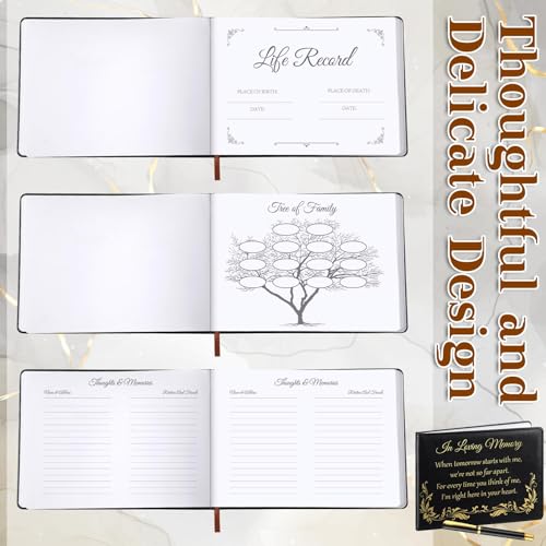 Yingzhao Memorial Funeral Guest Book with Pen 144 Pages Cardinal Funeral Guest Sign in Book for Memorial Service Celebration of Life Party Supplies in Loving Memory(Dove of Peace) - style: Dove of Peace