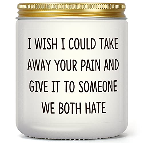 Get Well Gifts for Women Men, Feel Better, Recovery After Surgery | Funny Comfort Gift for Cancer, Breakup, Grieving Friend, Patient, Sorry for Your Loss, Sympathy Bereavement Candle, Lavender