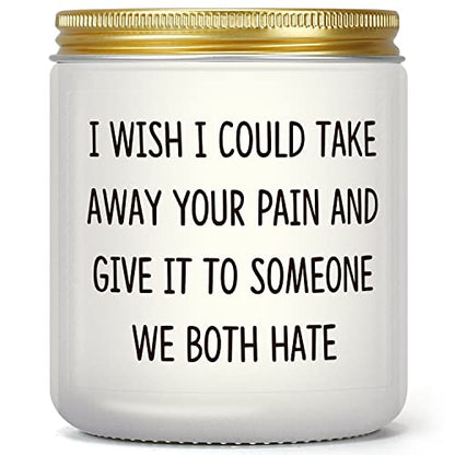 Get Well Gifts for Women Men, Feel Better, Recovery After Surgery | Funny Comfort Gift for Cancer, Breakup, Grieving Friend, Patient, Sorry for Your Loss, Sympathy Bereavement Candle, Lavender