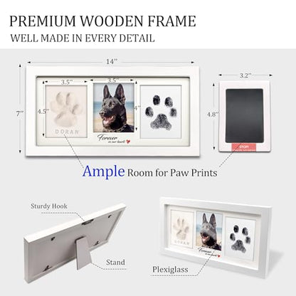 MYPAWLETS Paw Print Frame Kit,Dog/Cat Paw Print Keepsake,White - color: White