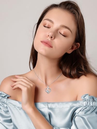 WINNICACA Silver Cremation Urn Necklaces for Ashes of Loved Ones - style: Paw Print Urn Necklaces