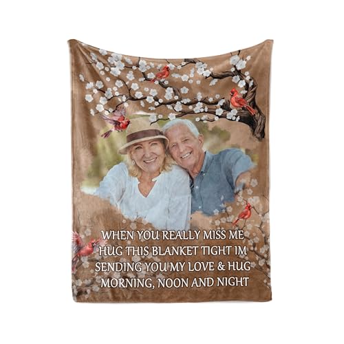 Vsmoedb Custom Memorial Blanket with Pictures for Loss of Loved One - color: Select01