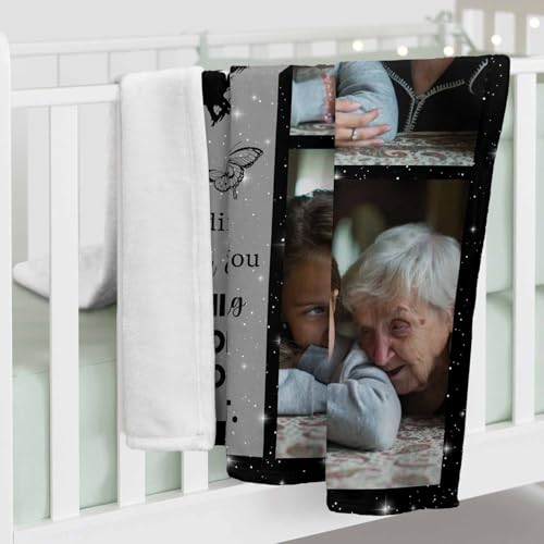 Customized Memorial Blanket with Photos for Loved Ones Lost: Made in USA, Personalized Pictures Sympathy Blanket for Father Mother Grandpa Grandma Brother Sister Daughter Son Pets - color: Design 03