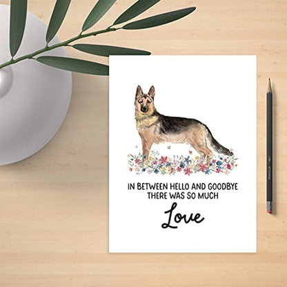 Andaz Press Jumbo Pet Sympathy Card with Envelope, Sorry For Your Loss Card, German Shepherd Loss Of Pets Dog Grief Bereavement Card with Big Blank Space to Send to Friends, Family, 8.5" x 11", 1-Pack - color: German Shepherd