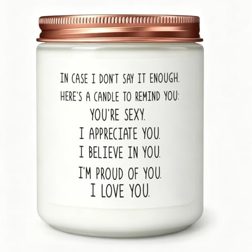 Appreciation Thank You Gifts for Women Romantic Candles Gifts for Him Men | Unique Christmas Anniversary Birthday Gifts Novelty Lavender Scented Soy Candle Gift - color: I Love You