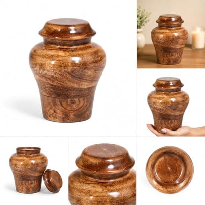 Handcrafted Wooden Cremation Keepsake Urn 20 lbs Beutiful and Decorative urn for Adult Human Ashes Fractal Resin Inlay. - size: Keepsake (20 lbs