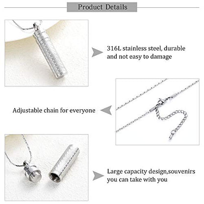 constantlife Cremation Jewelry for Ashes Openable Pill Case Urn Necklace Keepsake Perfume Memorial Pendant Locket Charm Accessories - color: Customize
