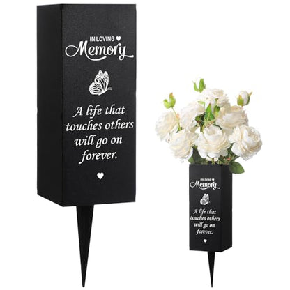 Geosar Cemetery Vases for Grave, A Life that Touches Others - style: A Life That Touches Others
