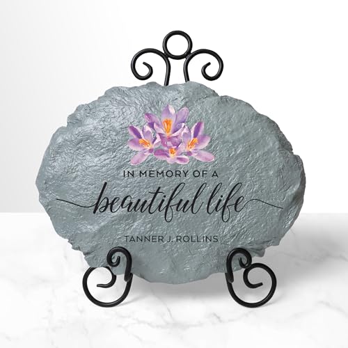 Let's Make Memories Personalized Memorial Garden Stone - Beautiful Life - Sympathy - Condolences - style: In Memory of a Beautiful Life