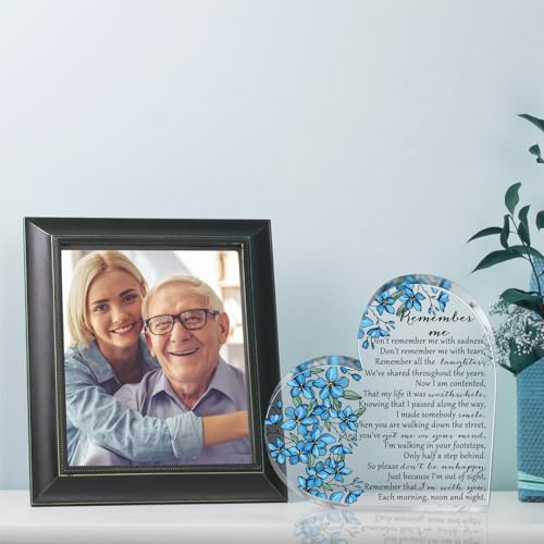 Yookeer Sympathy Gift Acrylic Heart Shape Memorial Bereavement Gifts for Loss of Loved One Red Cardinal Remembrance Condolence Funeral Grief Keepsake for Mom Dad Grandma Friend(Floral Style) - style: Floral Style
