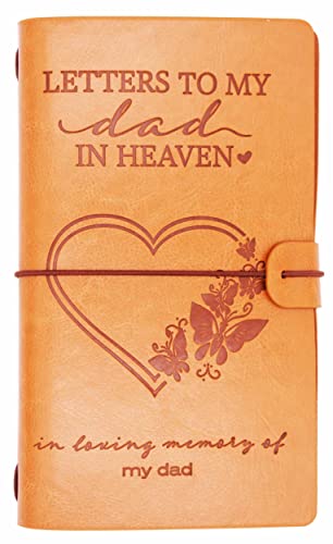 XPL Father Memorial Remembrance Gift-Bereavement Gift-Refillable Travel Photo Diary Journal-Those We Love Don't Go Away-Letters to My Dad in Heaven,In Loving Memory-Sympathy Gifts for Loss of Dad - style: 3-Letters to My dad in Heaven