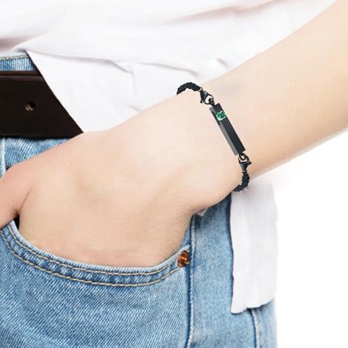 Harbeingt Adjustable Urn Bracelet for Ashes for Women Cremation Jewelry - color: Black Green1