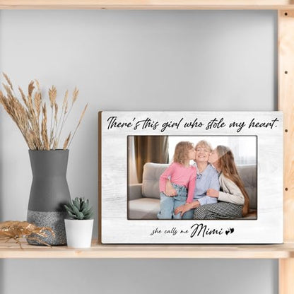 Grandmother Gifts Wooden Photo Display Picture Frames for Desk Grandchildren Pictures Frame Grandma Photo Frame for New Baby New Grandma Gifts First Time Pictures Gift Picture Frames 4x6 - Jk0258 - color: XK17
