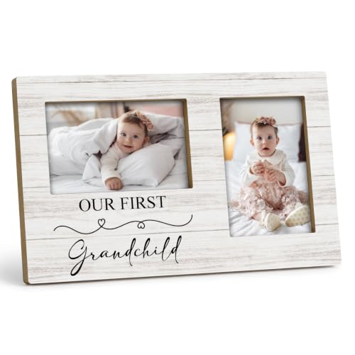 First Grandchild Double Picture Frame 4x6, Baby Two Photo Frame - color: color-2