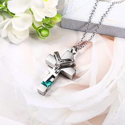 Fumete 5 Pcs Urn Necklaces for Ashes Cremation Keepsake - color: Light Blue
