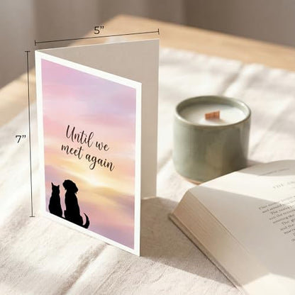 Pet Sympathy Card, Rainbow Bridge Dog Cat Loss - color: Sympathy Card 001