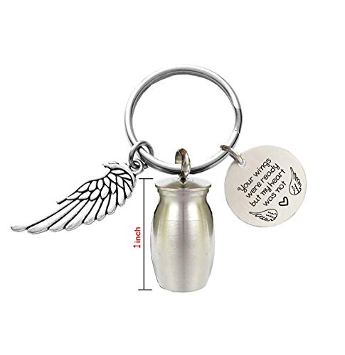 Small Cremation Urn Keychain Mini Memorial Ashes Holder Key Chain Ashes Keepsake Remembrance Gifts in Memory of Loved One Dad Mom Sympathy Gift