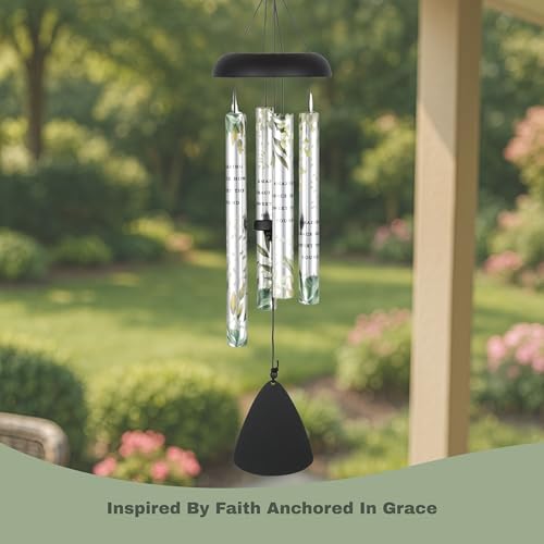 Carson 21" Memorial Windchime 'Amazing Grace How Sweet The Sound' Hymn'