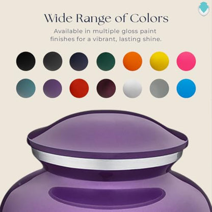 Geturns Embrace Adult Personalized Doves Cremation Urns for Human Ashes I Large Picture Purple Funeral Urn for Adult Men and Women with Double Side Engraving I 200 lbs - color: _Purple (Double Sided)