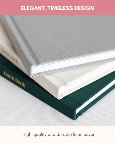 Lamare Wedding Guest Book – Photo Guest Book for Wedding Reception Party - color: White