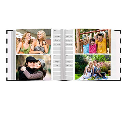 Pioneer Photo Albums Golden Memories Black and White Striped 200 pkt 4x6 Photo Album, Pocket, Gold - size: 200 Pocket 4x6