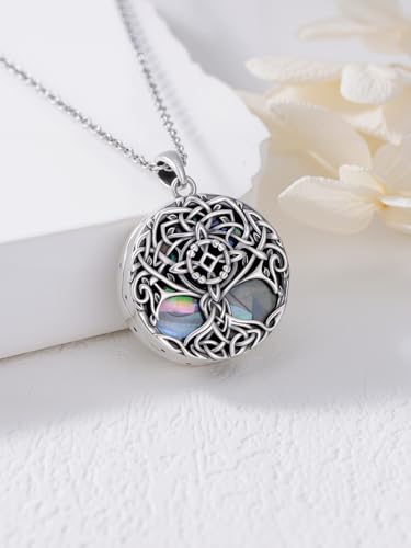 WINNICACA Urn Necklaces for Ashes 925 Sterling Silver Tree of Life Ash Necklace Cremation Jewelry Urn Pendants for Women Memorial Gifts for Birthday Christmas Funeral - style: 04-Urn