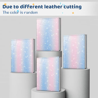 Fintie Photo Album 4x6 Photos - 52 Pockets Small Wallet Albums For Family | Vegan Leather Cover, 4X6 Picture Keepsakes, Family/Wedding/Travel Memory Book, Baby/Kids/Boys/Girls Gift, Pink/Blue - color: Glittering Pink/Blue