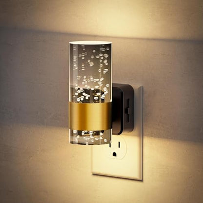 JandCase Night Lights Plug into Wall - color: Gold Bubble-3000K, size: 1 Pack