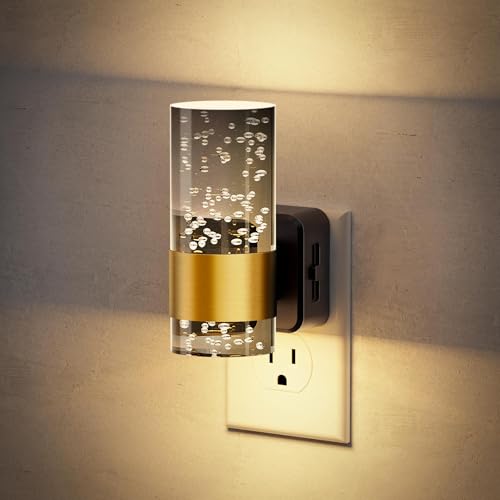 JandCase Night Lights Plug into Wall - color: Gold Bubble-3000K, size: 1 Pack