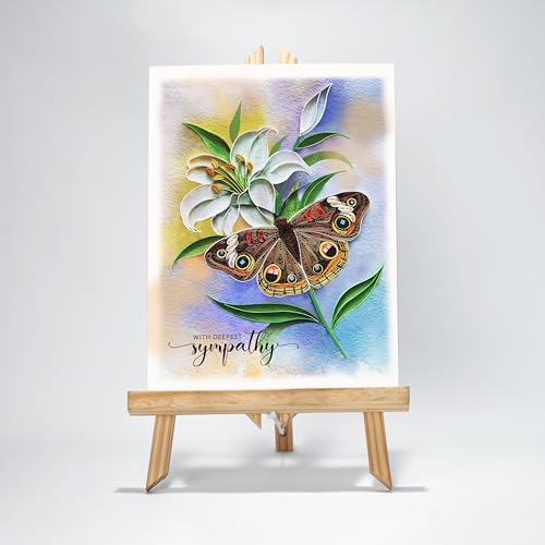 Buffterly Sympathy Quilling Card, Animal Sympathy, Thinking Of You for All Occassions, Animal Quill Card for Him, Her, Friend (Buffterly) - color: Buffterly Sympathy