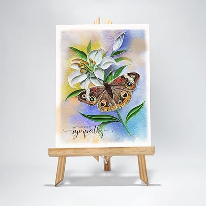Buffterly Sympathy Quilling Card, Animal Sympathy, Thinking Of You for All Occassions, Animal Quill Card for Him, Her, Friend (Buffterly) - color: Buffterly Sympathy